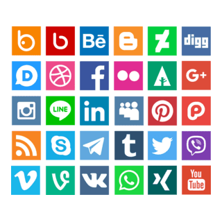 30 Social Networks Logo PNG Vector