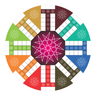 8 Player Ludo Logo PNG Vector