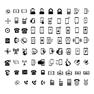 80 phone icons (Phone icon Pack) Logo PNG Vector