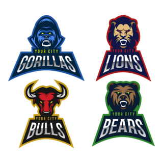 Aggressive Animals Sports Logo PNG Vector