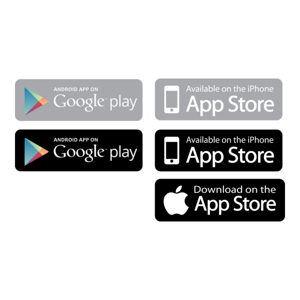 App Store and Google Play Logo PNG Vector