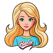 Barbie Bust Logo PNG Vector