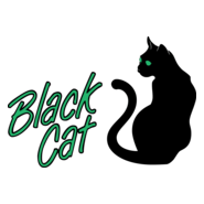 Black Cat Music Logo PNG Vector