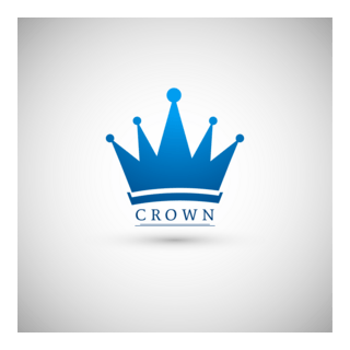 Blue crown Logo PNG Vector