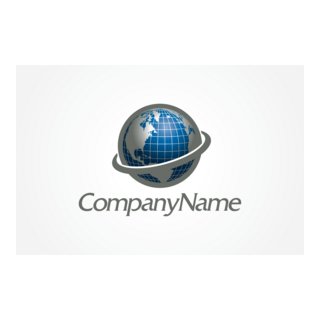 Blue Globe Logo PNG Vector