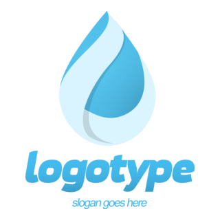Blue Pure Water Drop Logo PNG Vector