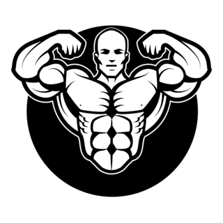 BODYBUILDER DRAWING Logo PNG Vector