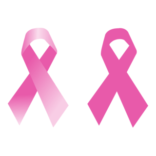 Breast Cancer Ribbon Logo PNG Vector