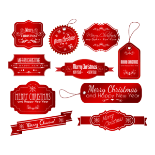 Christmas Labels Logo PNG Vector