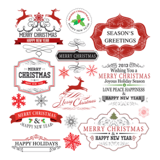 Christmas Labels Logo PNG Vector