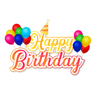 Creative happy birthday Logo PNG Vector