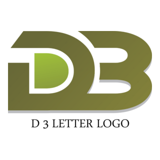 D3 Letter Logo PNG Vector