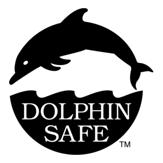 Dolphin Safe Logo PNG Vector