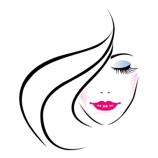 Face of Pretty Woman Logo PNG Vector