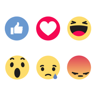 Facebook Like Reactions Logo PNG Vector