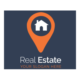 Geo Pin and House Logo PNG Vector