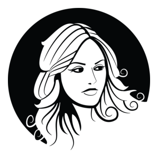 Girl Circle Design Logo PNG Vector