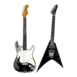 Guitar Logo PNG Vector