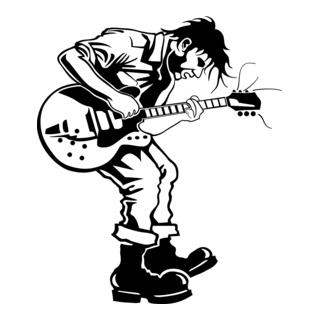 Guitarist Logo PNG Vector