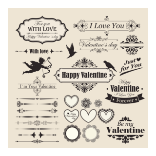 happy valentine day vintage Logo PNG Vector