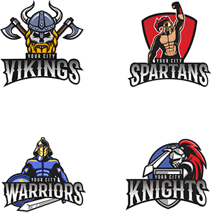 Human Characters Sports Logo PNG Vector