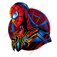 Iron Spiderman Logo PNG Vector