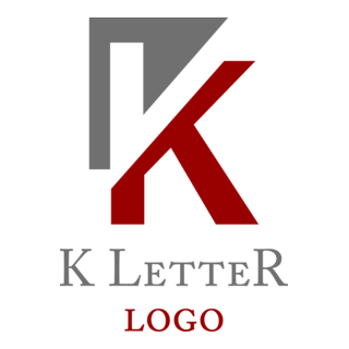 K Cut Letter Logo PNG Vector