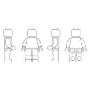 LEGO Minifigure Logo PNG Vector