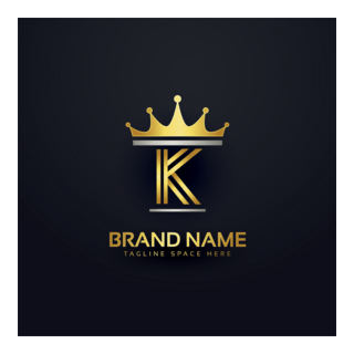 Letter k Crown Logo PNG Vector