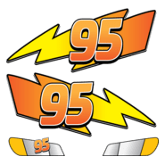 Lighting McQueen 95 Stickers Logo PNG Vector