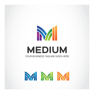 Medium M Letter Logo PNG Vector