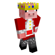 Minecraft King Pig Logo PNG Vector
