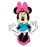 Minnie Mouse Surprise face Logo PNG Vector
