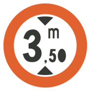NO VEHICLES ABOVE 3.5 m SIGN Logo PNG Vector