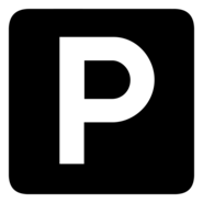 PARKING BLACK WHITE SIGN Logo PNG Vector