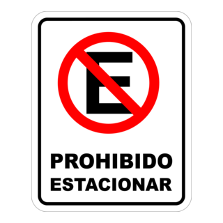 Prohibido Estacionar Logo PNG Vector