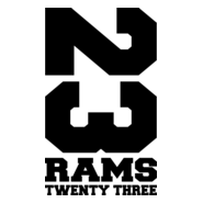 RAMS 23 black white Logo PNG Vector
