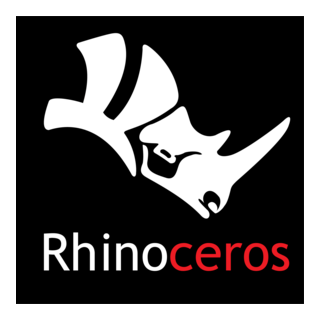 Rhinoceros 3D Logo PNG Vector