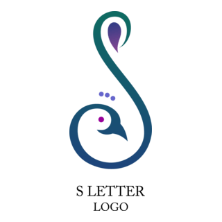 S Letter Peacock Logo PNG Vector
