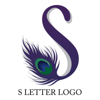 S Peacock Letter Logo PNG Vector