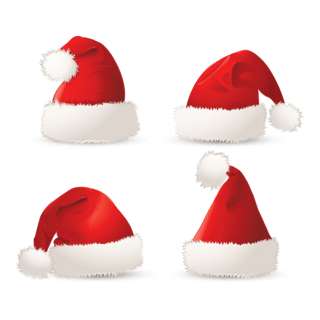 Santa Hat Christmas Logo PNG Vector