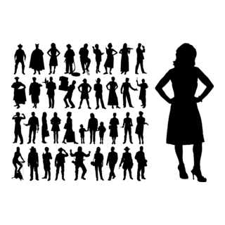 Silhouette Pack Logo PNG Vector