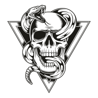 Skull & Snake Logo PNG Vector