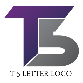 T5 Letter Logo PNG Vector