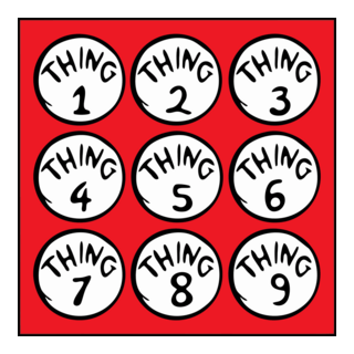 THING 1, 2, 3, # Logo PNG Vector
