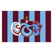 Trabzonspor Geçmişi Altın Konturlu Bayrak Logo PNG Vector