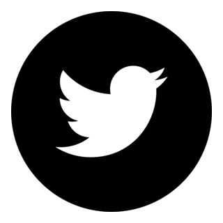 Twitter Icon Circle Black Logo PNG Vector