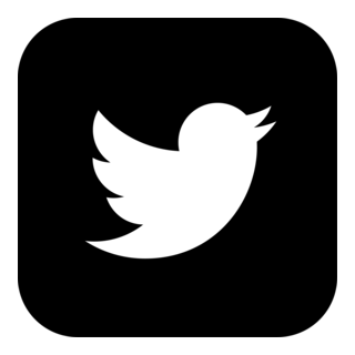 Twitter Square Black and White Logo PNG Vector