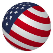 USA Sphere Flag Logo PNG Vector