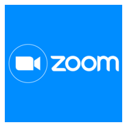 Zoom fondo azul horizontal Logo PNG Vector